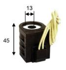 12V 13x45 mm coil - with wires
